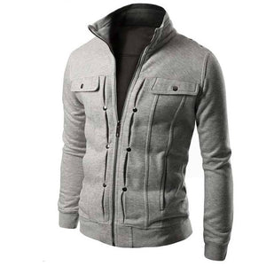 MRMT 2019 Brand New Men's Standing Collar Sweatshirts Body Repair  Cardigan for Male Fleece Inclined Pocket Jacket  Sweatshirt