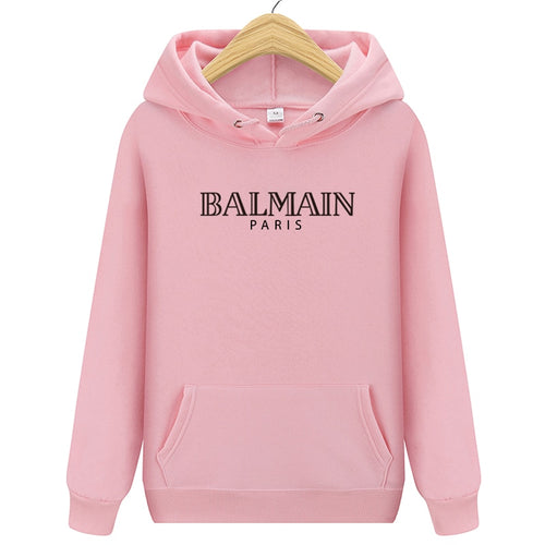 BALMAIN PARIS Fashion Printed Hoodies Women/Men Long Sleeve Hooded Sweatshirts 2019 Hot Sale Casual Trendy Streetwear Hoodies