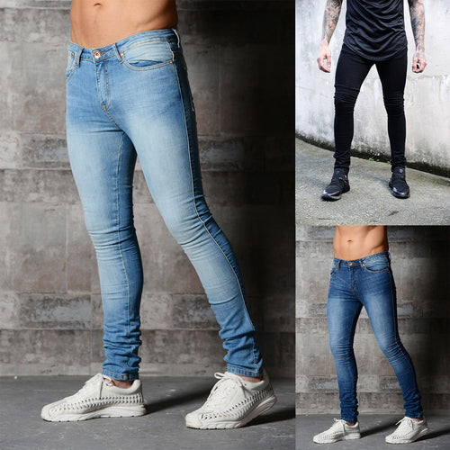 Mens brand Skinny jeans Pant Casual Trousers 2019 denim black jeans homme stretch pencil Pants Plus Size streetwear 3XL