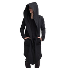 Load image into Gallery viewer, MJARTORIA 2019 New Unisex Casual Open Stitch Hooded Long Cloak Cape Coat Men Women Solid Pocket Loose Clock Coat