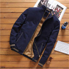 Load image into Gallery viewer, Jackets Mens Pilot Bomber Jacket Male Fashion Baseball Hip Hop Streetwear Coats Slim Fit Coat Mens Fleece Thick Windbreaker