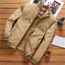 Load image into Gallery viewer, Jackets Mens Pilot Bomber Jacket Male Fashion Baseball Hip Hop Streetwear Coats Slim Fit Coat Mens Fleece Thick Windbreaker