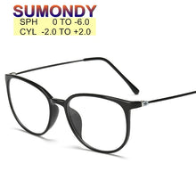 Load image into Gallery viewer, Prescription SPH 0 to -6.0 Myopia Glasses Customization Men Women Photochromic or Anti Blue Ray Spectacles Short-sighted UP015