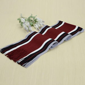 Winter designer scarf men striped cotton scarf female & male brand shawl wrap knit cashmere bufandas Striped scarf with tassels