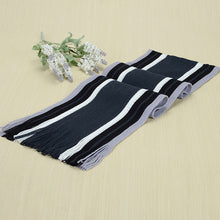 Load image into Gallery viewer, Winter designer scarf men striped cotton scarf female &amp; male brand shawl wrap knit cashmere bufandas Striped scarf with tassels