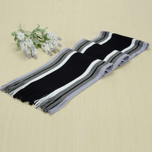 Load image into Gallery viewer, Winter designer scarf men striped cotton scarf female &amp; male brand shawl wrap knit cashmere bufandas Striped scarf with tassels