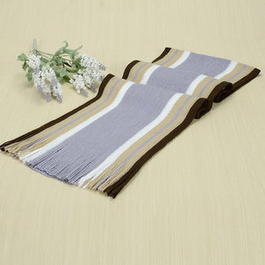 Winter designer scarf men striped cotton scarf female & male brand shawl wrap knit cashmere bufandas Striped scarf with tassels