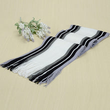 Load image into Gallery viewer, Winter designer scarf men striped cotton scarf female &amp; male brand shawl wrap knit cashmere bufandas Striped scarf with tassels