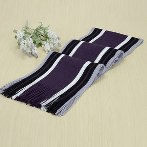 Winter designer scarf men striped cotton scarf female & male brand shawl wrap knit cashmere bufandas Striped scarf with tassels