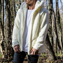 Load image into Gallery viewer, Winter Warm Men Winter Thick Hoodies Tops Fluffy Fleece Fur Jacket Hooded Coat Outerwear Long Sleeve Cardigans