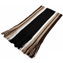 Load image into Gallery viewer, MoneRffi Winter Designer Scarf Men Striped Cotton Scarf Male Brand Shawl Wrap Knit Cashmere Bufandas Striped Scarf With Tassel